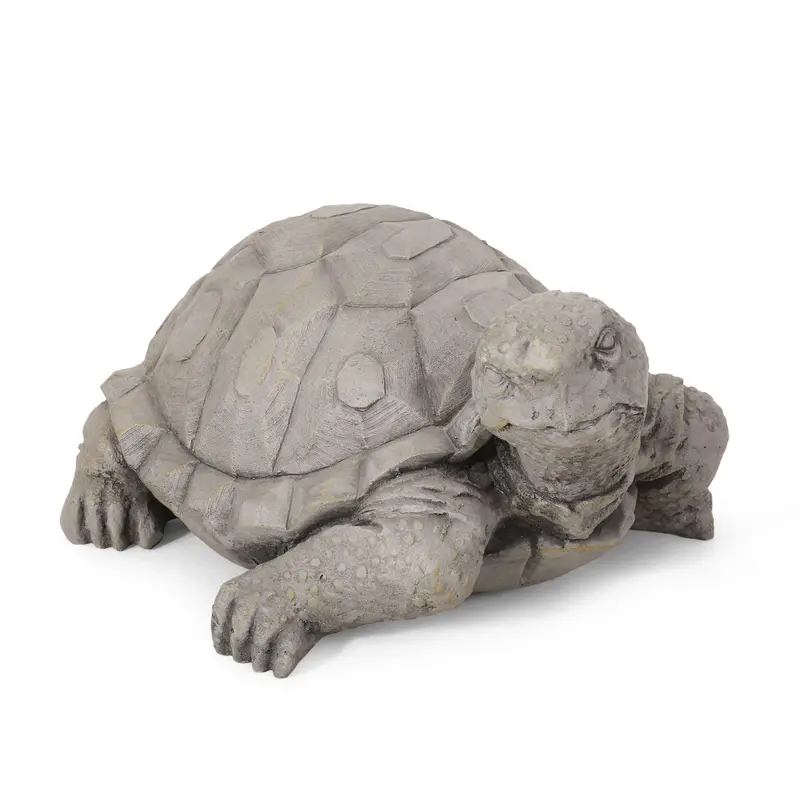 Dark Gray Turtle Garden Statue – Weather-Resistant Outdoor Sculpture (Nh753413) 1