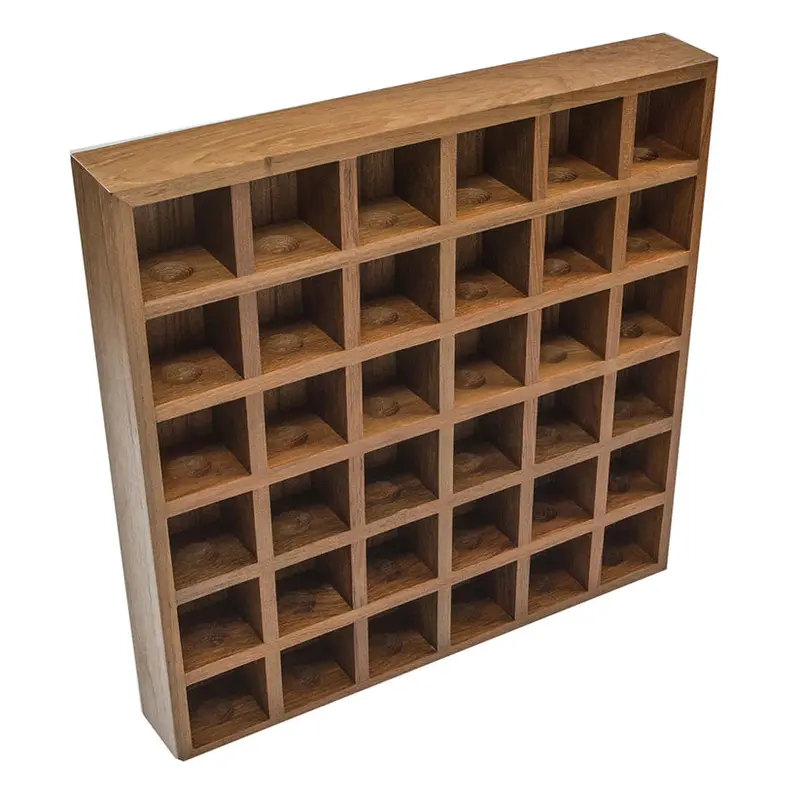 Decorative Teak Golf Ball Display Rack 1