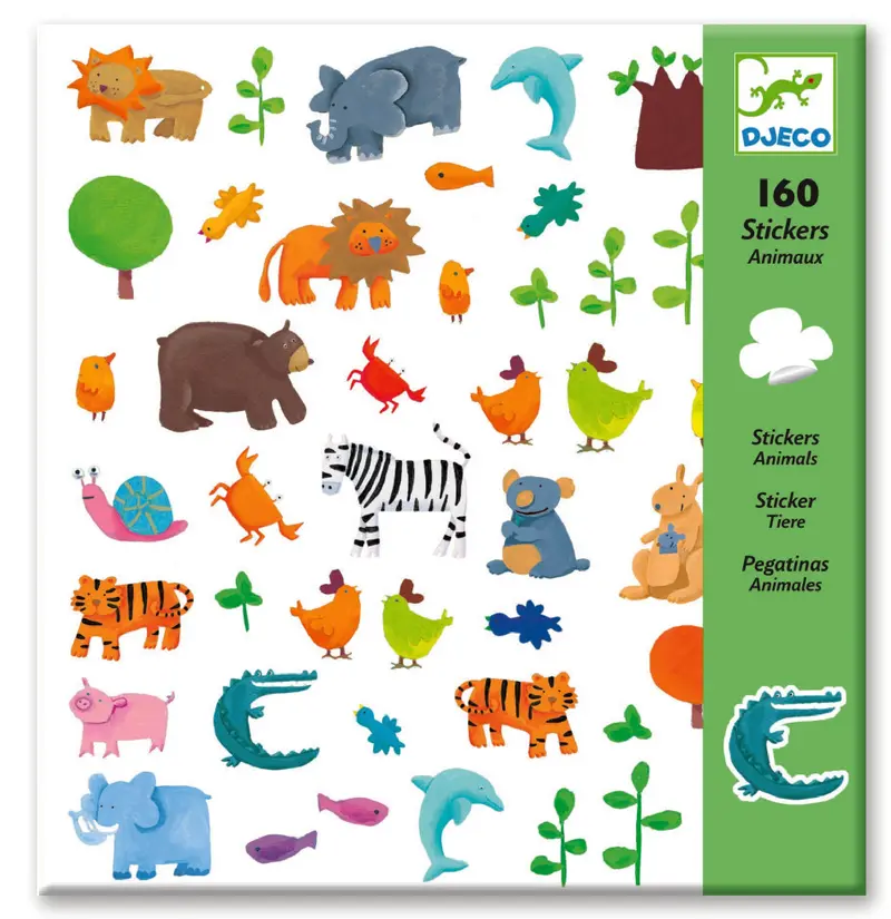 Djeco Animal Sticker Pack – Reusable & Creative Decal Collection For Kids 1