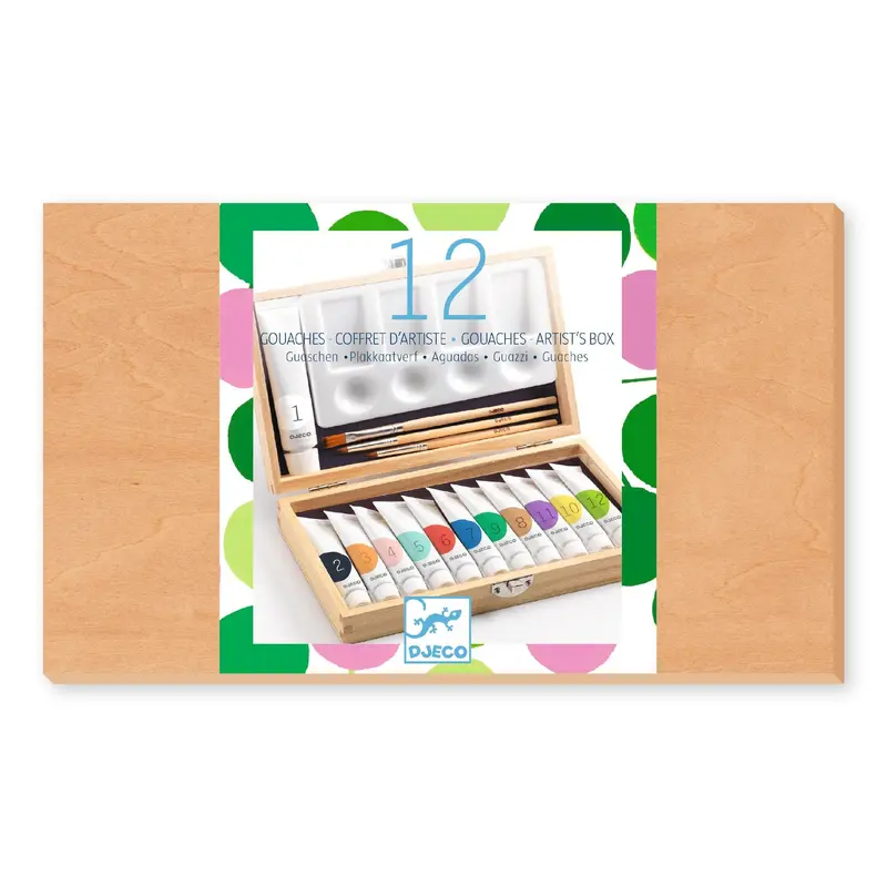 Djeco Artist’S Gouache Paint Set – 12 Vibrant Colors 1