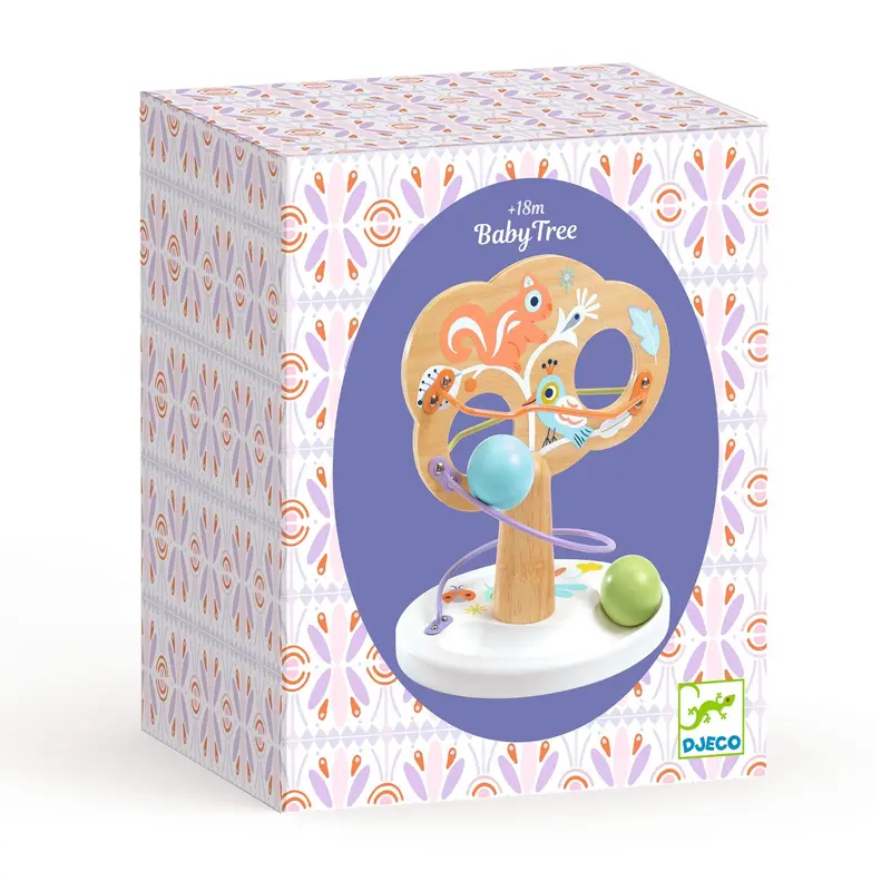 Djeco Baby Tree Ball Run – Wooden Motor Skills Toy 1