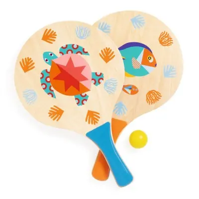 Djeco Beach Racket Set – Ocean-Themed Sports Toys 1