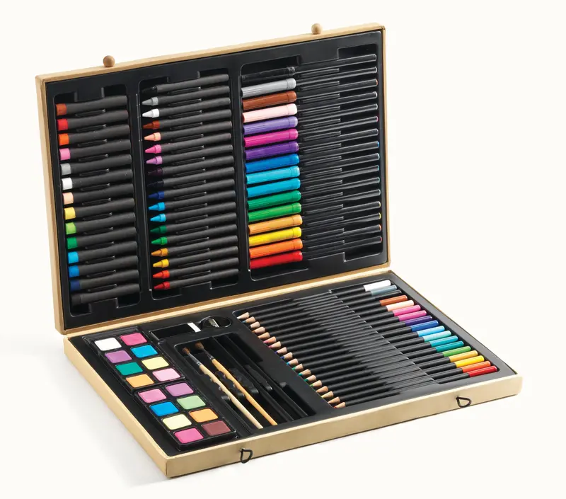 Djeco Big Colour Art Box – Creative Painting & Drawing Set 1