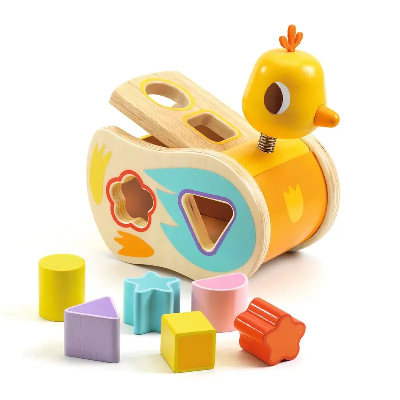 Djeco Boitatou Wooden Shape Sorting Toy For Toddlers 1