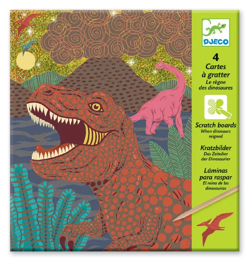 Djeco Dinosaur Scratch Art Kit For Children Ages 6–10 1
