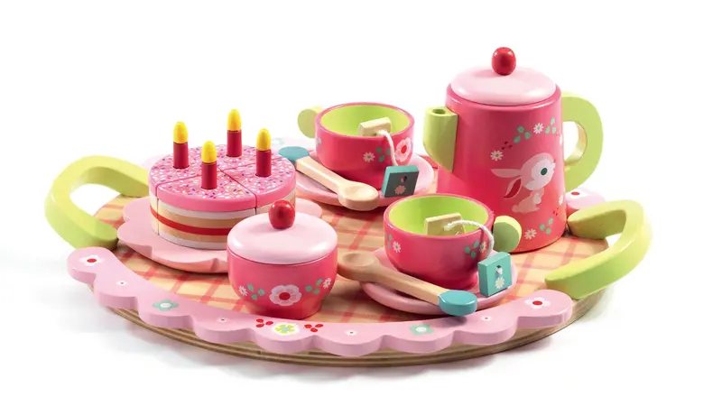 Djeco Lili Rose Role-Play Tea Set For Imaginative Play 1