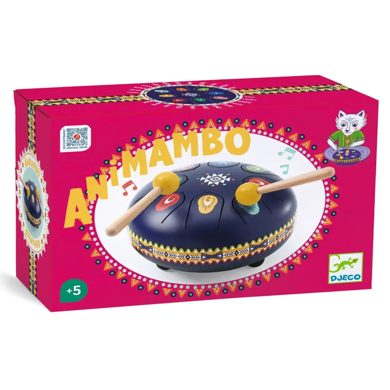 Djeco Metal Drum Toy – Kid-Sized Percussion Instrument For Early Music Play 1