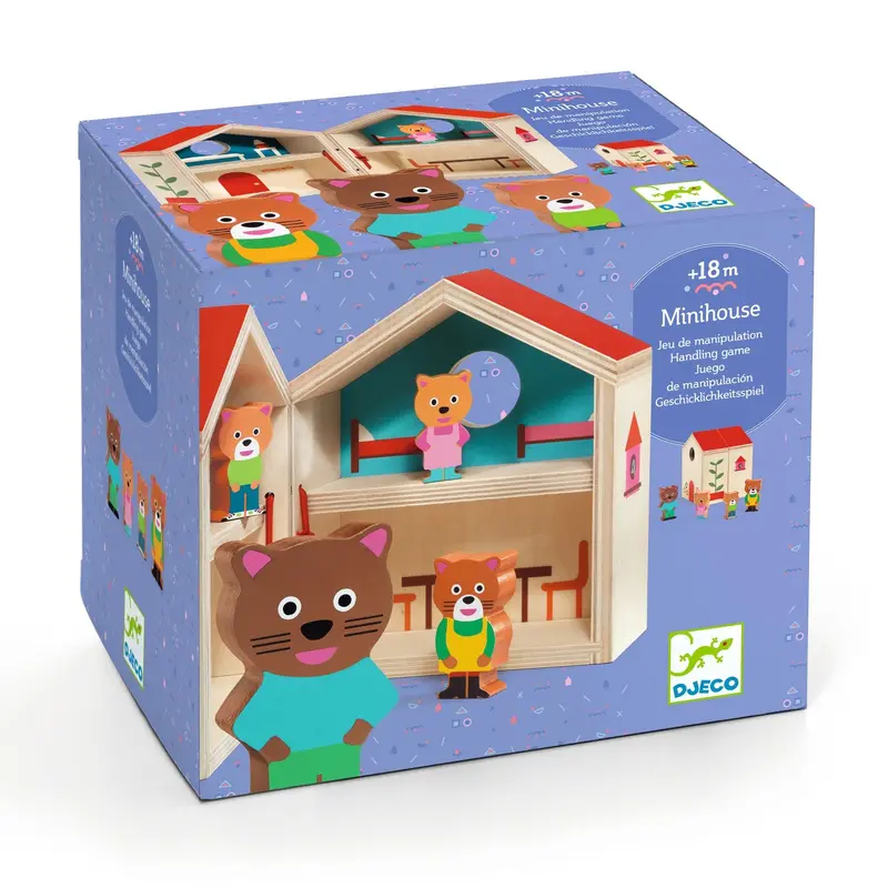 Djeco Minihouse – Modular Wooden Dollhouse Kit 1