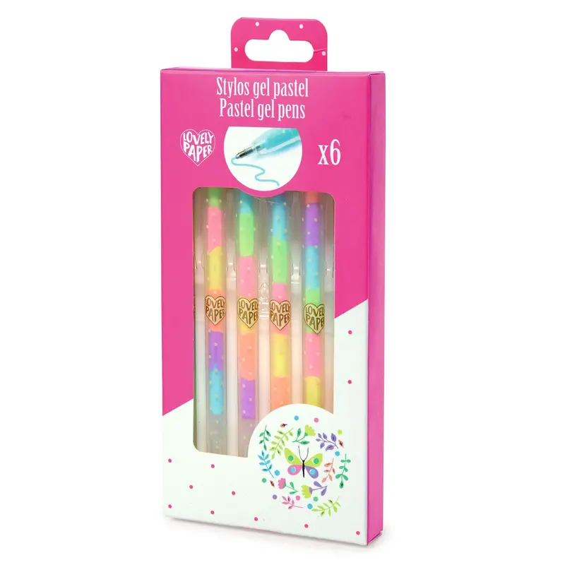 Djeco Pastel Gel Pen Set – 6 Soft-Colored Art Supplies 1
