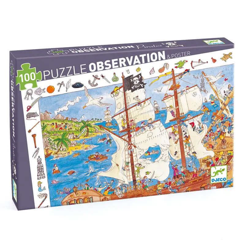 Djeco Pirate-Themed Observation Puzzle Game 1