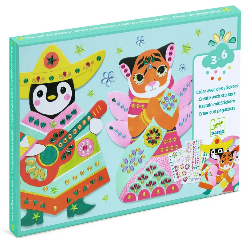 Djeco Rhinestone Collage Craft Kit For Ages 3 To 6 1