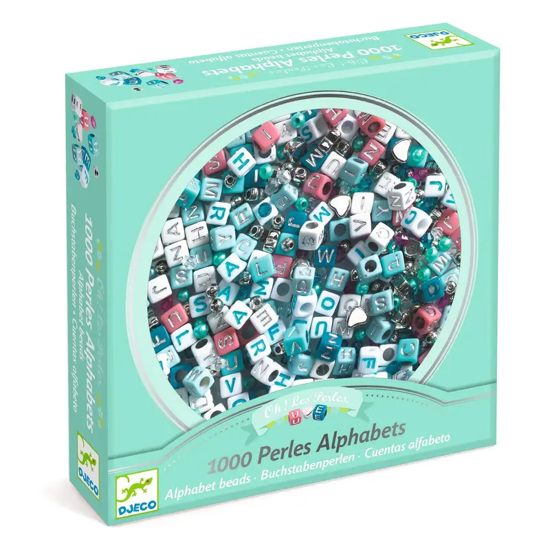 Djeco Silver Alphabet Bead Jewelry Kit – Customizable Craft Set For Ages 5–10 1