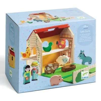 Djeco Softi-Farm Fabric Animal Play Set 1