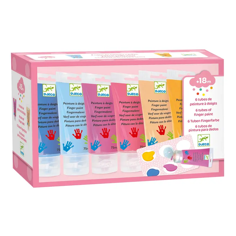 Djeco Sweet-Scented Finger Paint Set – 6-Tube Collection 1