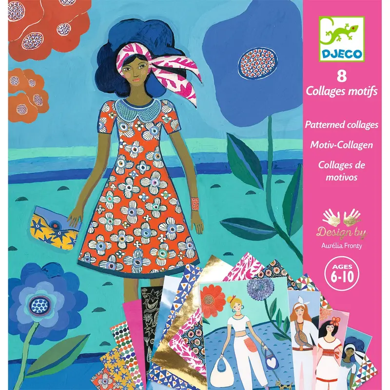 Djeco Wax Trend Patterned Collage Kit For Ages 6–10 1
