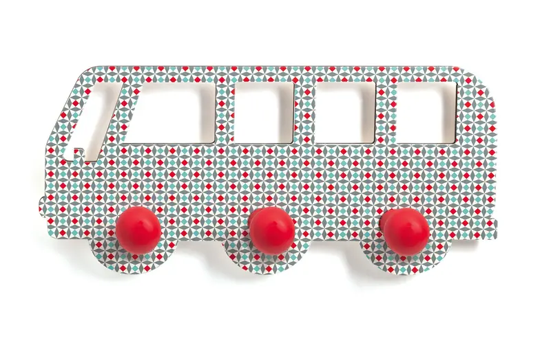Djeco Wooden Bus-Themed Coat Hook For Children'S Rooms 1