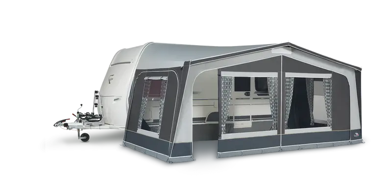 Dorema Monza Xl300 Full Caravan Awning In Charcoal And Grey 1