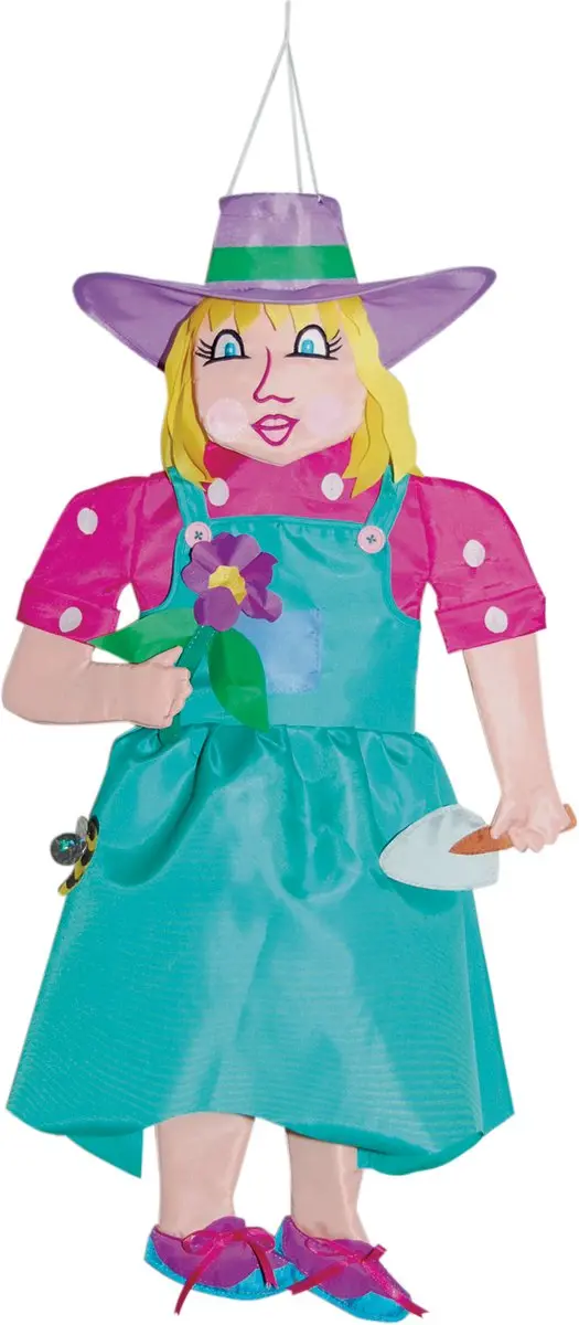 Dot The Gardener Character Windsock – Vibrant Outdoor Garden Decor 1