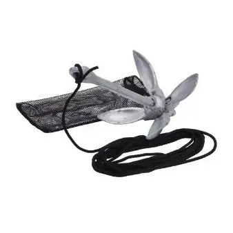 Economy 3-Pound Folding Anchor Kit – Galvanized Iron With Forged Flukes 1