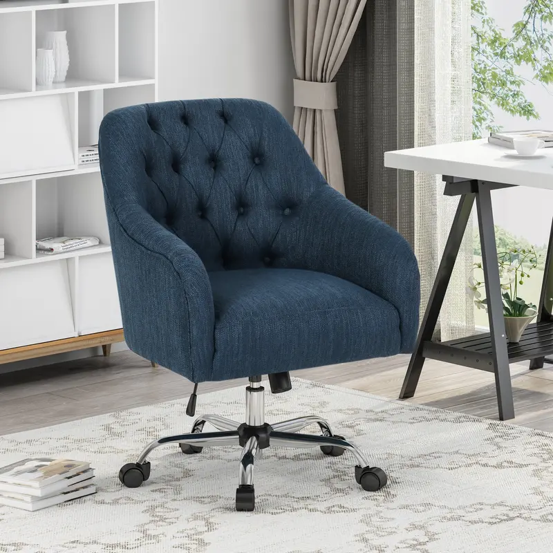Elegant Tufted Swivel Desk Chair With Contemporary Appeal – Nh411903 1