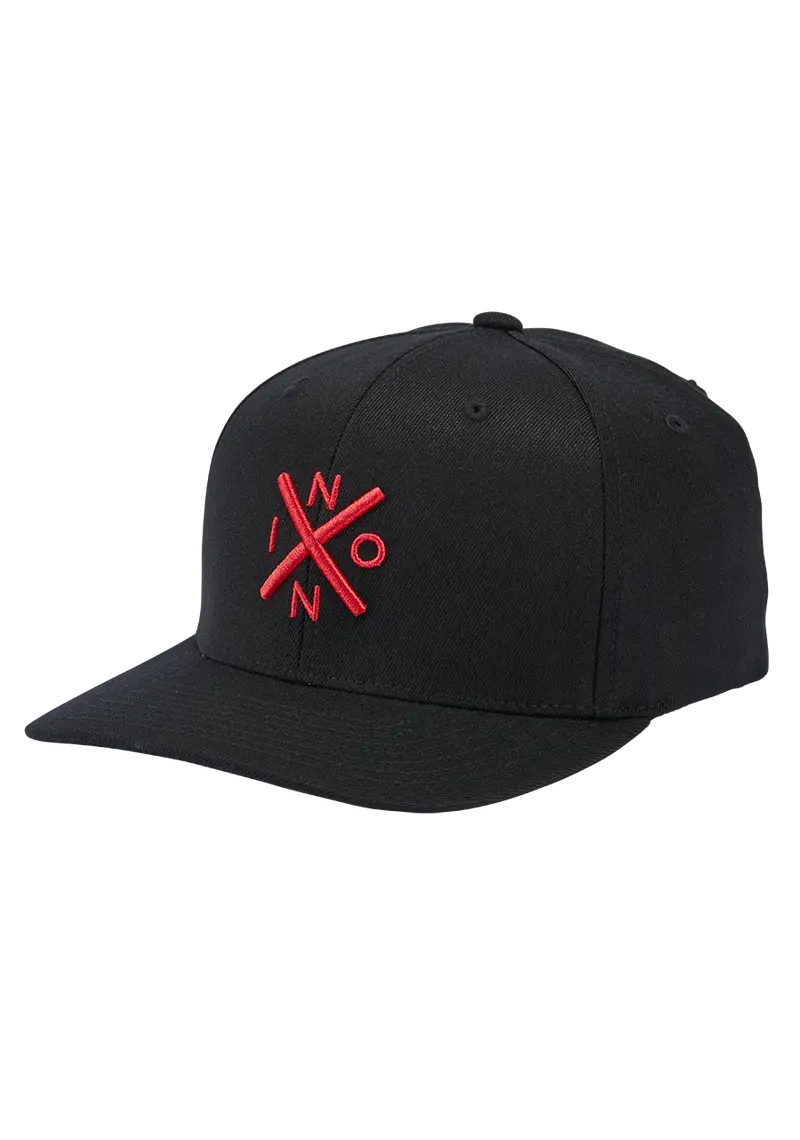 Exchange Flexfit Snapback – Classic Black And Red Colorway 1