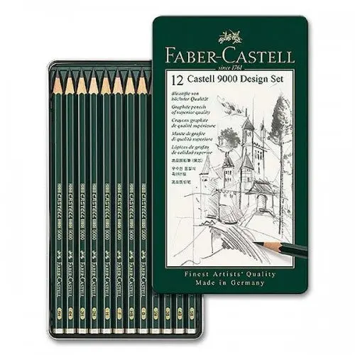 Faber-Castell 9000 Graphite Pencil Set — Graduated Hardness (5B To 5H) 1