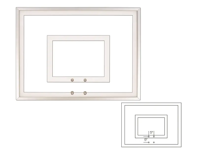 First Team 36" × 54" Tempered Glass Backboard – Model Ft216 1