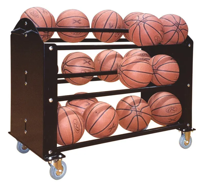 First Team Ball Hog Basketball Storage Rack – Heavy-Duty 4-Foot Capacity 1