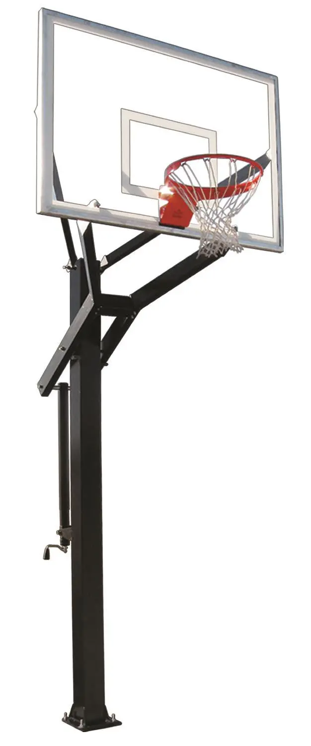 First Team Powerhouse 660 60" Tempered Glass In-Ground Basketball System 1