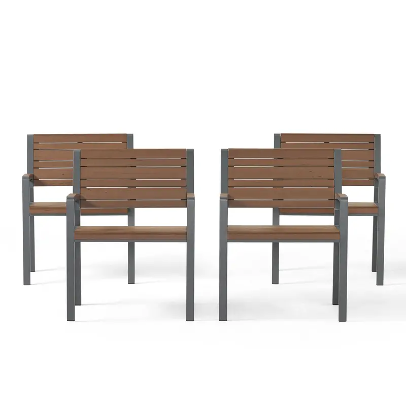 Four-Piece Aluminum Outdoor Chair Set For Alfresco Spaces - Nh657313 1