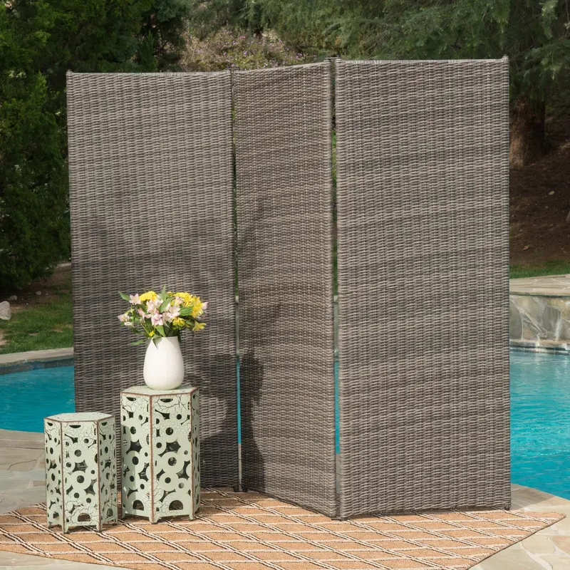 Freestanding Woven Outdoor Privacy Screen For Decks And Patios - Nh673003 1