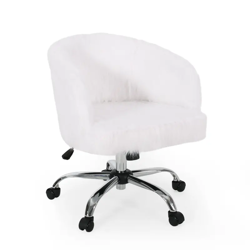 Glam-Inspired Swivel Office Chair With Sleek Metallic Accents – Nh089213 1