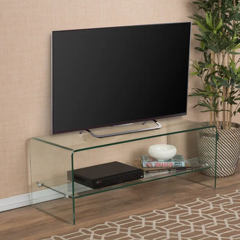Glass-Front Entertainment Console With Adjustable Shelf - Nh127692 1