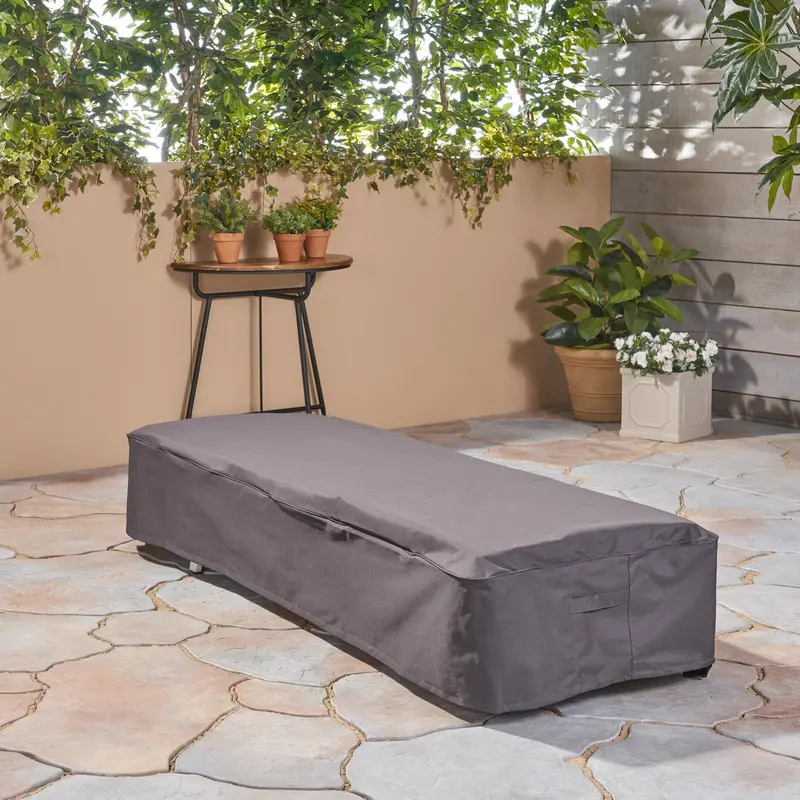 Gray All-Weather Chaise Lounge Protective Cover - Nh950503 1