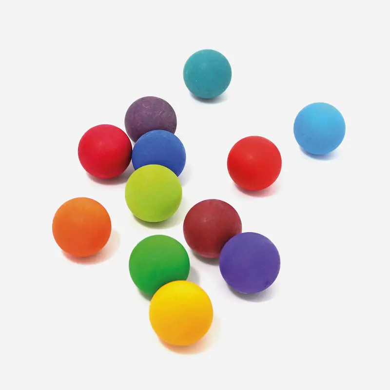 Grimm’S Set Of 12 Hand-Painted Rainbow Balls 1