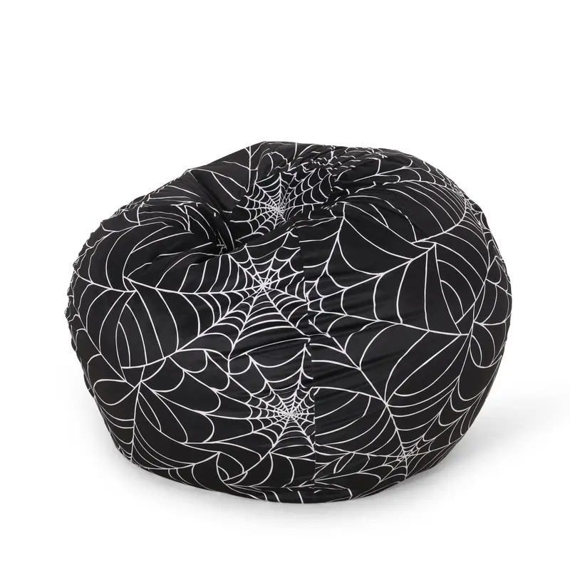 Halloween-Themed 3-Foot Round Bean Bag – Seasonal Lounge Seating With Fun Flair - Nh386313 1