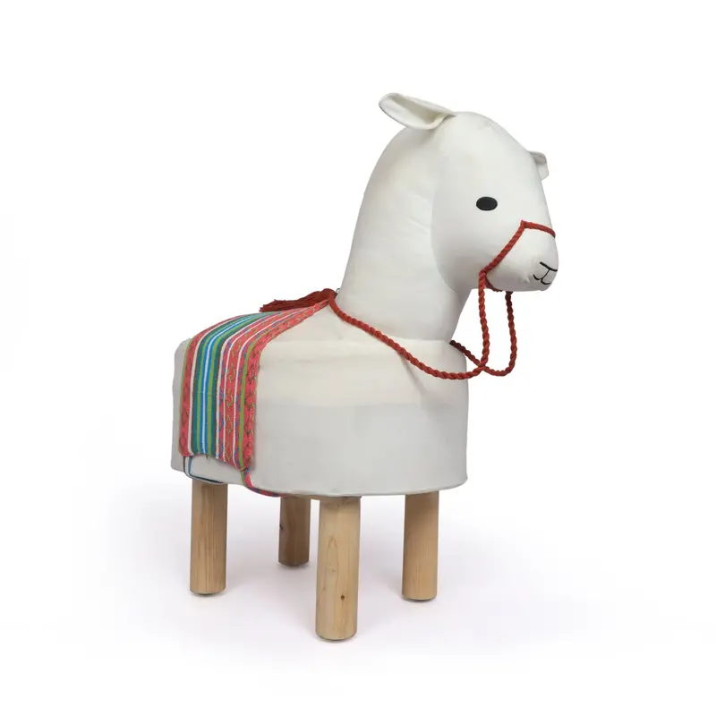 Handcrafted Alpaca-Shaped Kids’ Ottoman – Nh618213 1
