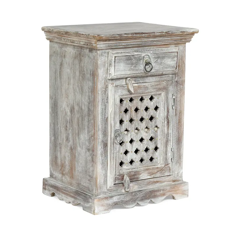 Handcrafted Boho Nightstand Made From Mango Wood 1