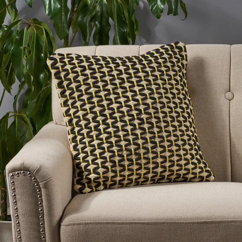 Handwoven Boho Cotton Pillow Cover – Nh565013 1