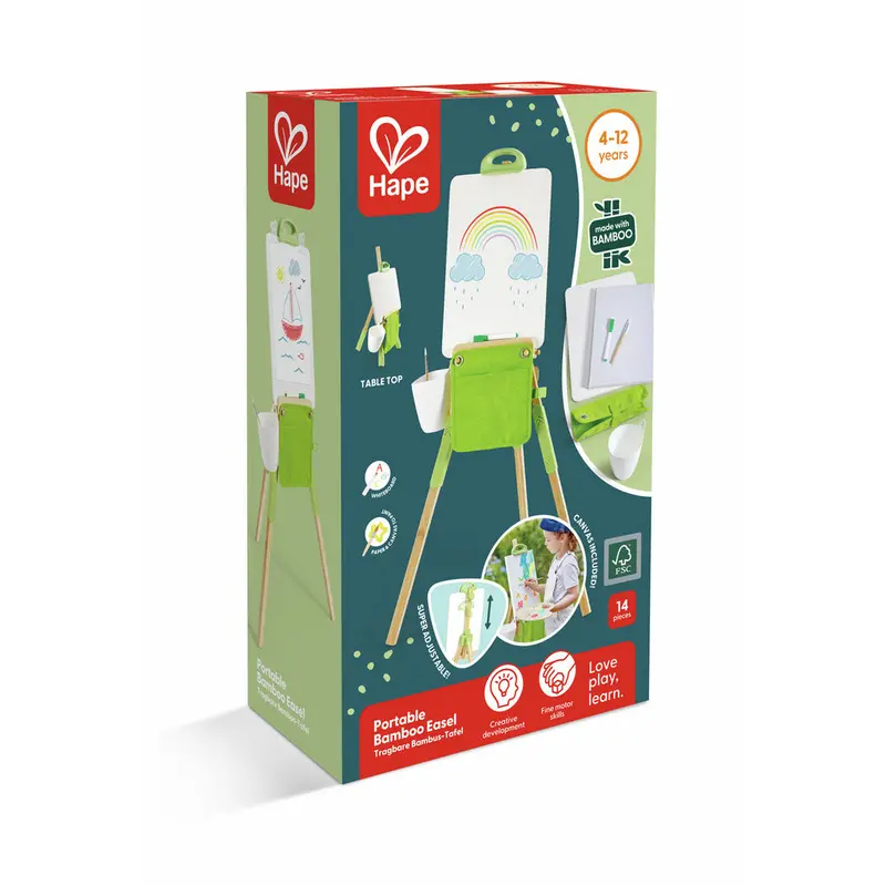 Hape Portable Bamboo Easel For Young Artists 1