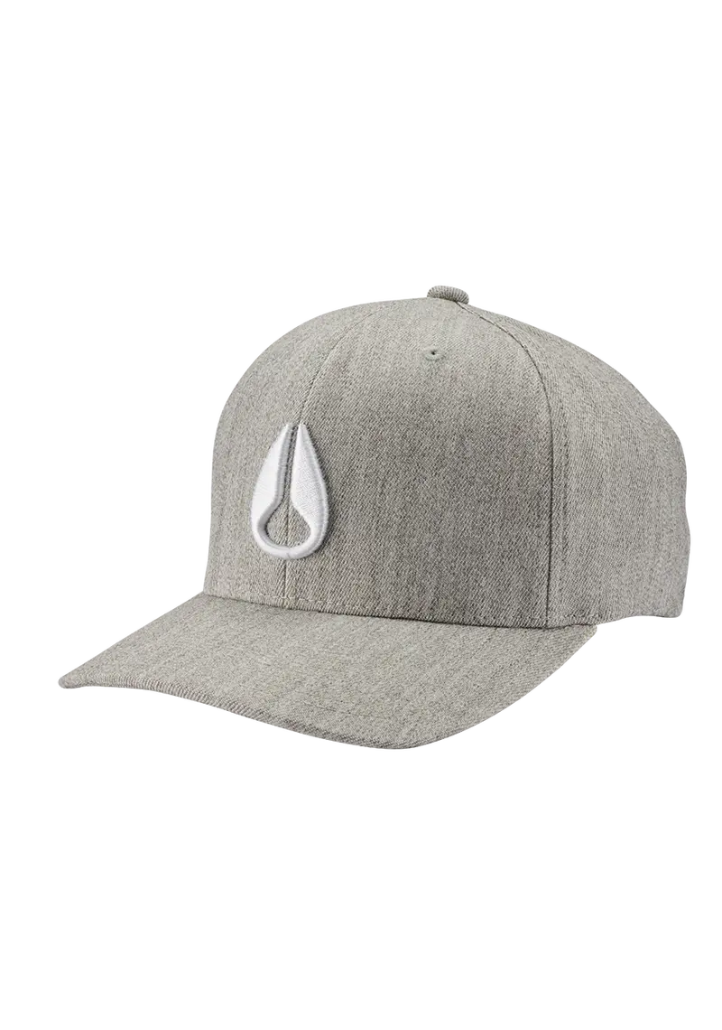 Heather Gray And White Deep Down Snapback Cap 1