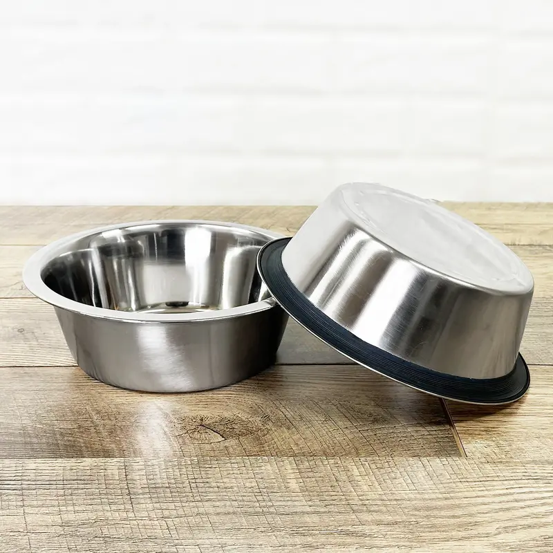 Human-Grade Stainless Steel Dog Bowl Set – Dual Food & Water Bowls In Premium 304 Grade 1