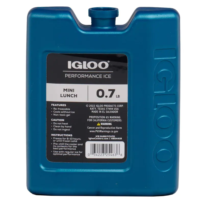 Igloo Performance Mini Lunch-Sized Cooler Box With Freezer Ice Pack 1