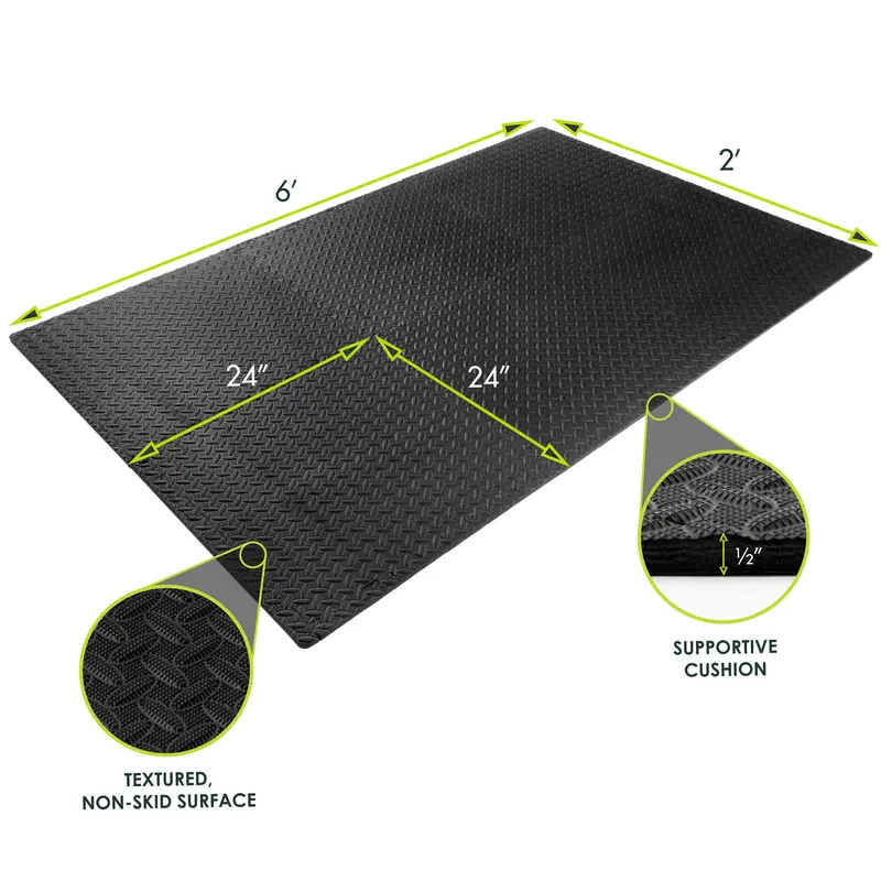 Interlocking 1/2-Inch Eva Foam Puzzle Exercise Mat Tiles 1