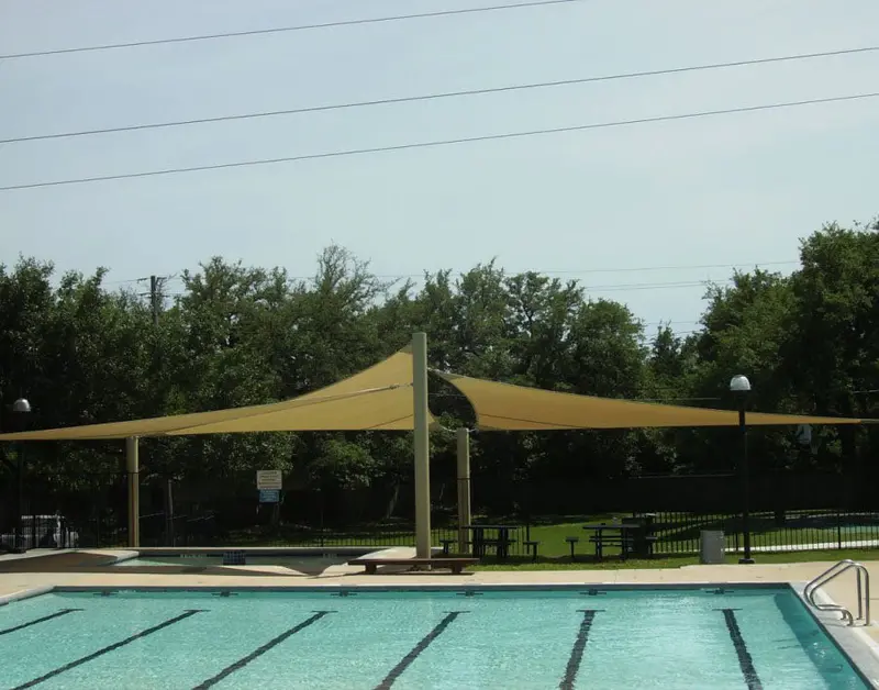 Isosceles Triangle Fabric Shade Sail For Sun Protection 1