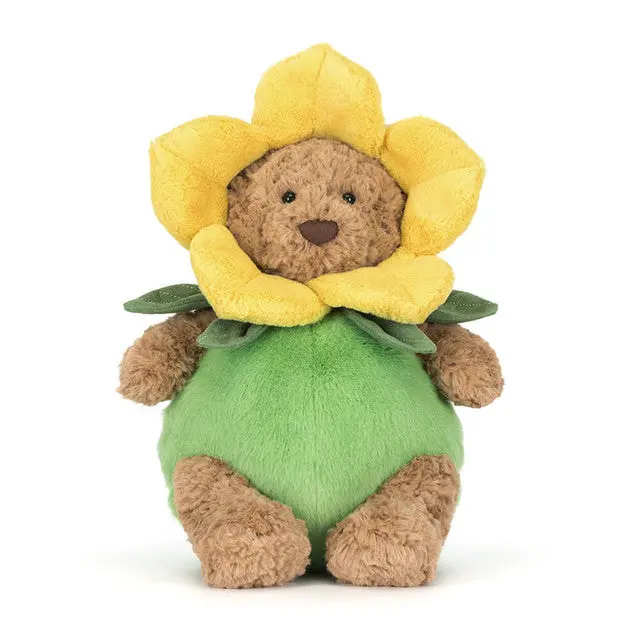 Jellycat Bartholomew Bear In Daffodil Outfit — Snuggly Plush Companion 1