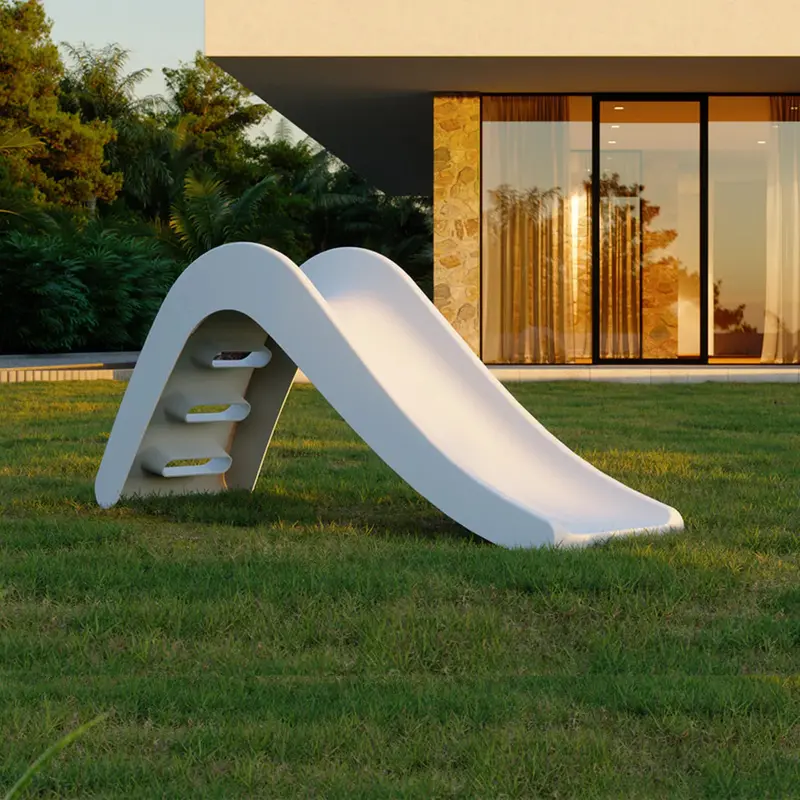 Jupiduu White Dolphin Outdoor Slide – Weather-Resistant Playground Feature (Delivery Only) 1