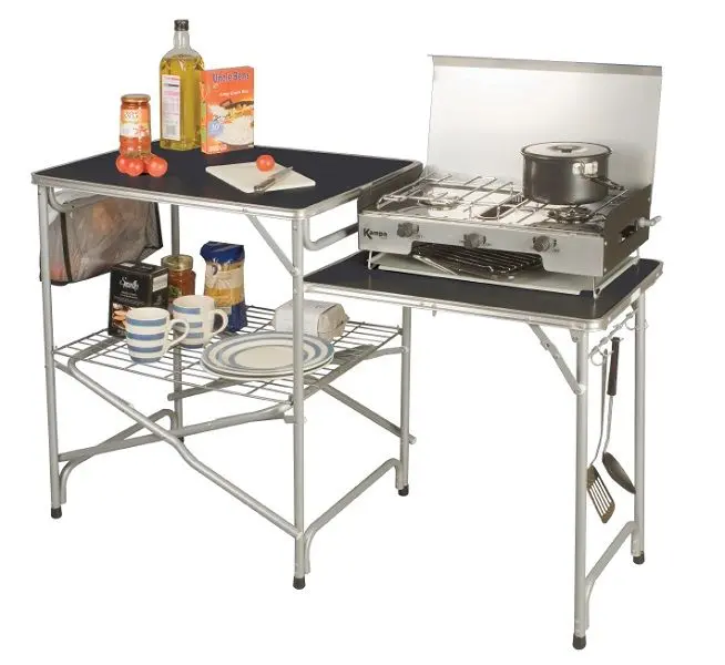 Kampa Colonel Outdoor Kitchen – Robust, Multi-Function Campsite Cookstation 1