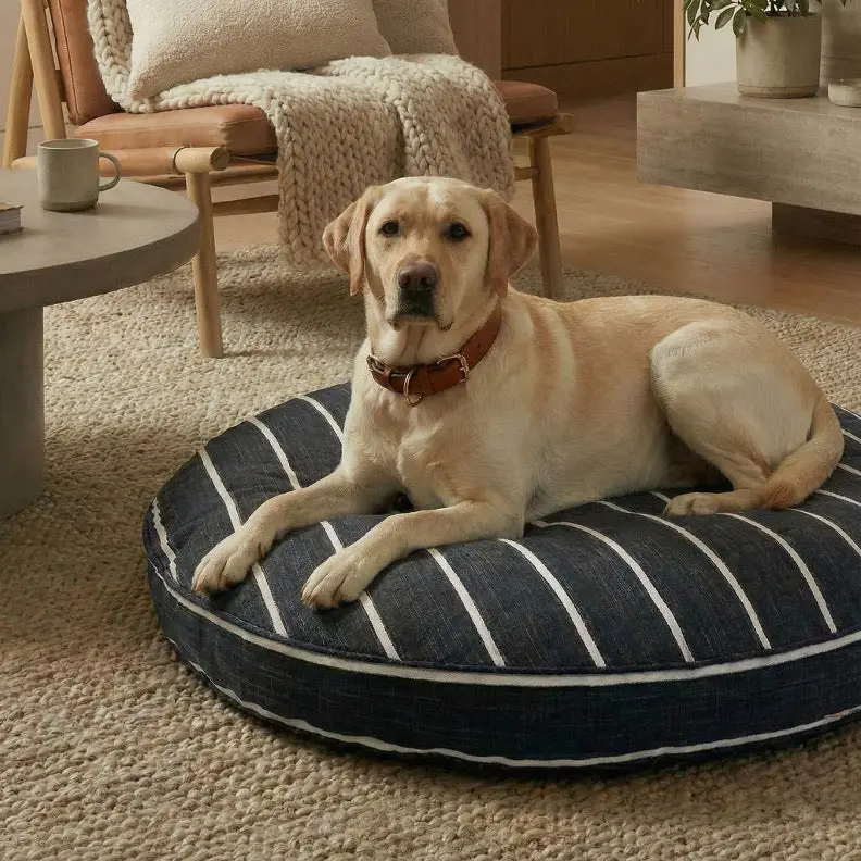 Khush Circular Dog Bed – Washable, Modern Round Lounger In Small (25") And Large (44") Diameters 2