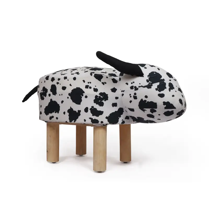 Kids’ Cow-Shaped Fabric Ottoman – Nh807213 1